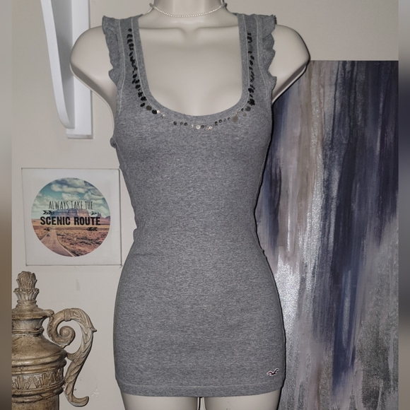 Y2k Hollister Ruffle Tank - Picture 1 of 5